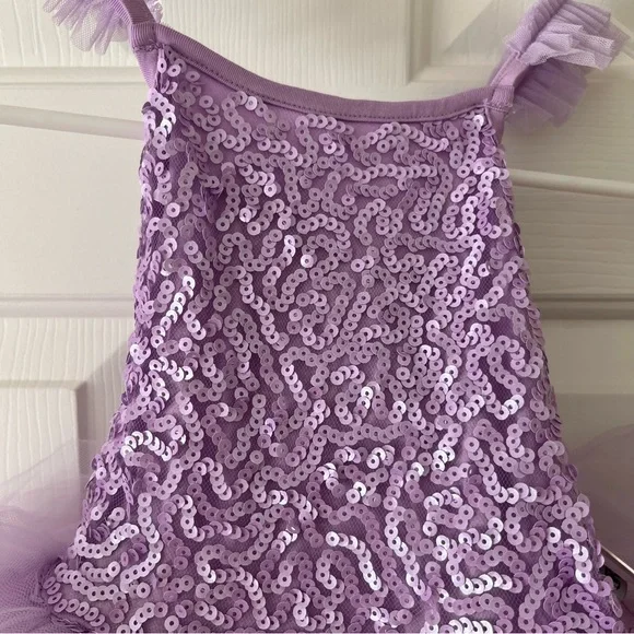 Bums & Roses French Lavender Sequin Tutu Dress Size 2T NWT - Picture 4 of 8